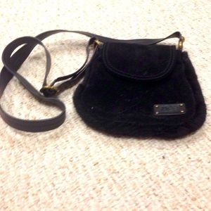 Ugg black leather and suede small purse